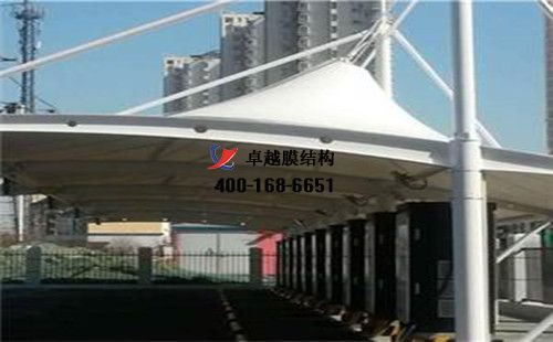 内黄膜结构充电站桩停车棚/雨棚【内黄县石油机械有限责任公司等】工程设计施工案例